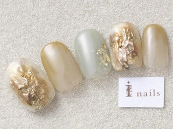アイネイルズ 三宮店(I nails)/凹凸ニュアンスネイル￥7500