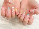 カラフルフレンチネイル