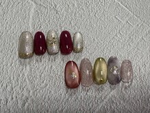 ネルパラ ネイルカウンター ミエルかわぐち店の雰囲気（デザインネイル　6050円　他デザイン多数）