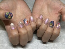 マグネット 花火 夏 金魚 ジェル