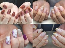 タカナワネイル 品川高輪店(TAKANAWAネイル)/手描き フラワー ニュアンス