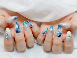 ニュアンス　夏ネイル　海