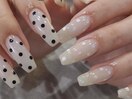 kaho指名 色違いドットネイル