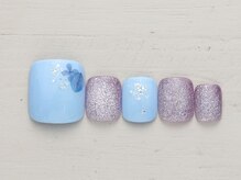 ネイルミックス イオンモール水戸内原店(Nail Mix)/あじさい塗りかけ　4990円