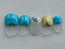 カラ ネイル 中津店(calla nail)/爽やかフラワー