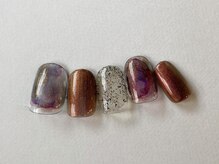 アイネイルズ 梅田店(I nails)/インク偏光パールニュアンス