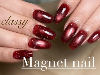 クラッシー(classy)/ボルドーマグネットネイルも人気