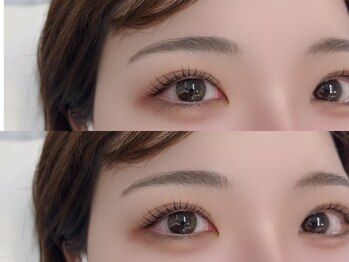 リエル バイ ベル 高槻市店(Lie'l by Belle)の写真/【アイブロウWAX￥4000/フラットラッシュケア込100本￥5000~】目元をイマドキスタイルにトータルプロデュース