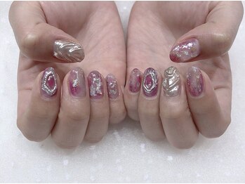 ネイルサロン ドレリッチ 心斎橋店(drerich)/ニュアンスシルバーネイル