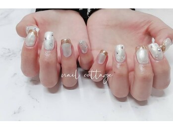 ネイルコテージ 新宿南口店(Nail cottage)/メタリックフレンチ
