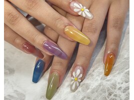 ぷっくりお花ネイル