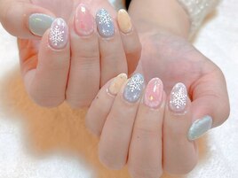 【ひばりヶ丘×雪の結晶ネイル】