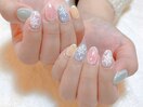 【ひばりヶ丘×雪の結晶ネイル】