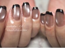 ネイルサロンアンドスクール エーアール(AR)/マグネット×フレンチネイル♪