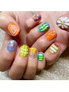 #orange&green soybeans nail