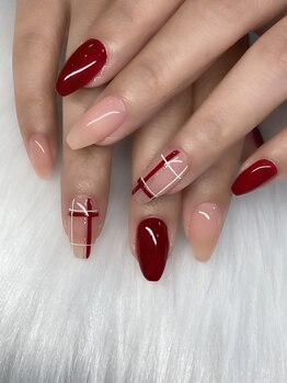 サフィールネイルサフィールネイル(Saphir nail)/チェックネイル