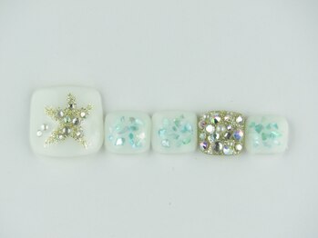 まつげアンドネイル ディアマンローズ(DIAMANT ROSE)/スターフィッシュネイル6600円