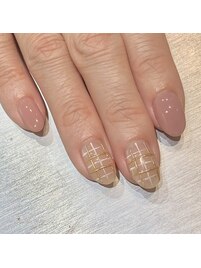 パラジェル　チェックネイル