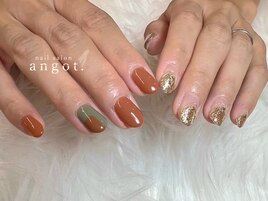 こっくり秋アートネイル
