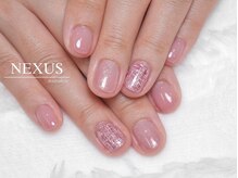 ネクサス(NEXUS)/可愛いピンクのツイードネイル
