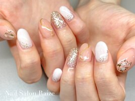 上品大人ネイル/春ネイル