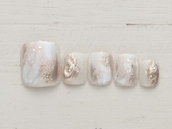 ネイルミックス イオンモール水戸内原店(Nail Mix)/ニュアンス×もやもや 5990円