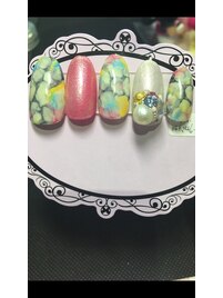大理石風ネイル