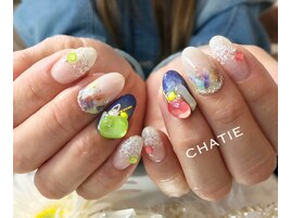 カラフルビジューネイル☆