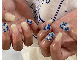 ～滲みフラワーネイル～