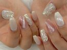 【山崎】奥行きフラワーネイル