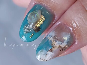 ラシェスキタモト (luscius kitamoto)/ニュアンス大理石ネイル