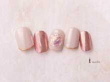 アイネイルズ 横浜EAST店(I-nails)/ピンクミラーネイル