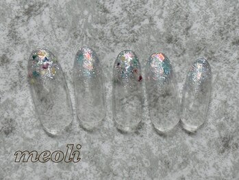 ミオリィ(meoli)/ラメ＋フラワーアート