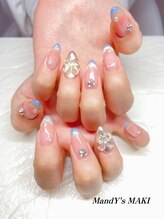 マンディーズ(MandY's)/チーク/リボン/フレンチ