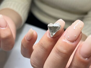 Lily nail 大濠店/パラジェル/フィルイン/ストーン×ワンカラー