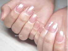 ドルチェ アージョ(dolce agio)/ホワイトパールのミラーネイル