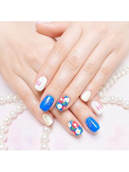 カーサカラー ララガーデン川口店(CASA COLOR)/【夏ネイル♪】朝顔デザイン