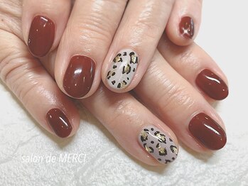 サロン ド メルシー(Salon de MERCI)/ボルドー×ヒョウ柄☆