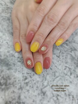 秋カラーネイル