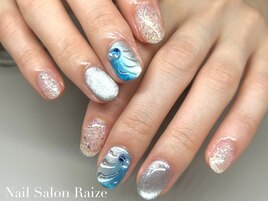 夏ネイル/マグネットネイル