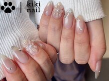 キキネイル 二子玉川(kikinail)/ぷっくりフラワー/春ネイル
