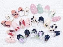 ネイルコレクション ピンク(Nail Collection Pink)/定額7990.8990手描き・３Ｄ薔薇