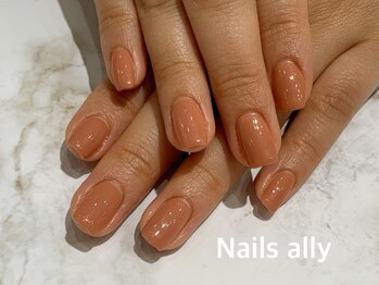ネイルズアリー 立川店(Nails ally)/ワンカラー×ベージュ