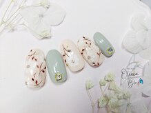 オリビアブルー(Olivia Blue)/Flowerデザインアート