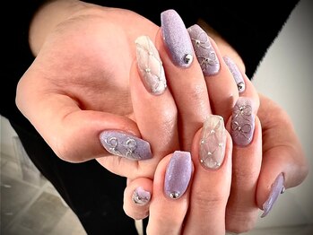 ヌル ネイル 堀江(NURU NAIL HORIE)/Cuteリボン&キルティングネイル