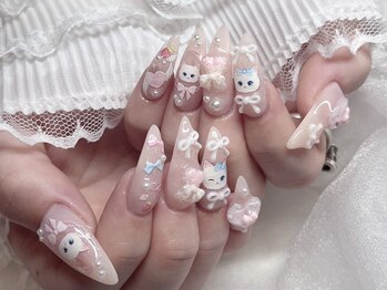 モカ 心斎橋(moca by Lee)/【Aina】ガーリーネイル