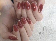 ナナ 白金高輪(nana)/血色カラー ラメフレンチ