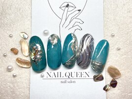 ターコイズミラーネイル♪￥8800