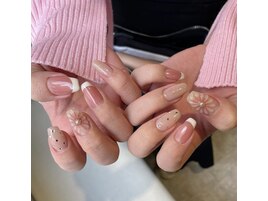 ぷっくりお花ネイル◎