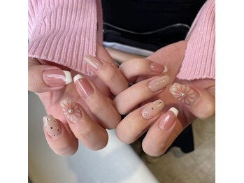 ぷっくりお花ネイル◎